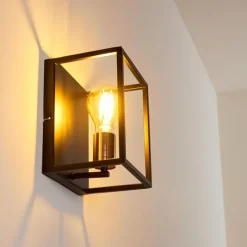 Lampes Vintages & Rétros-hofstein Applique murale Yuhigaoka Cuivre, Noir, 1 lumière