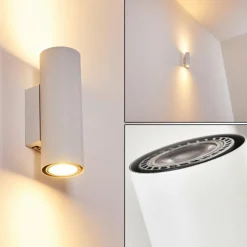 Luminaires Rustiques-hofstein Applique murale Zuoz Blanc, 2 lumières