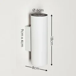 Luminaires Rustiques-hofstein Applique murale Zuoz Blanc, 2 lumières