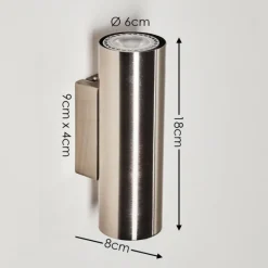 hofstein Applique murale Zuoz Nickel mat, 2 lumières