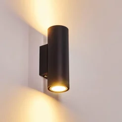 hofstein Applique murale Zuoz Noir, 2 lumières