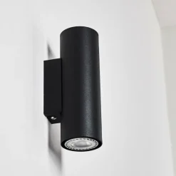 hofstein Applique murale Zuoz Noir, 2 lumières