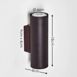 Luminaires Rustiques-hofstein Applique murale Zuoz Rouille, 2 lumières