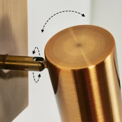 hofstein Applique murale Zuoz Vieux laiton, 1 lumière