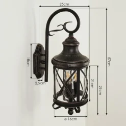 Luminaires Rustiques-hofstein Applique murale Zurich Brun, Couleur bois, 3 lumières