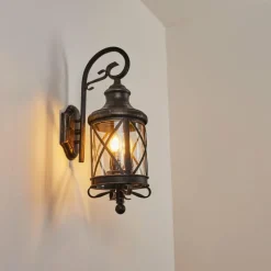 Luminaires Rustiques-hofstein Applique murale Zurich Brun, Couleur bois, 3 lumières