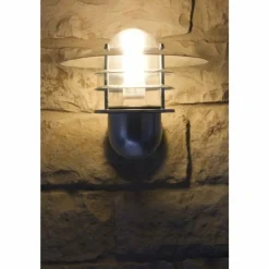 Luminaires Nordlux Applique Nordlux Agger Acier inoxydable, Transparent, 1 lumière