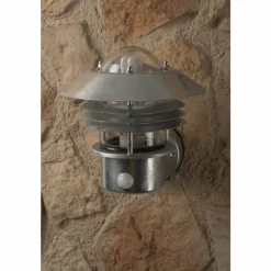 Luminaires Nordlux Applique Nordlux Vejers Acier inoxydable, Transparent, Zingué, 1 lumière, Détecteur de mouvement