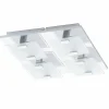 Luminaires Eglo Applique ou plafonnier Eglo VICARO LED Chrome, 4 lumières