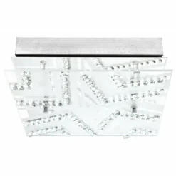 Luminaires Eglo Applique ou plafonnier Eglo VERDESCA LED Chrome, Aspect cristal, 4 lumières* Éclairage Led