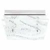 Luminaires Eglo Applique ou plafonnier Eglo VERDESCA LED Chrome, Aspect cristal, 4 lumières* Éclairage Led