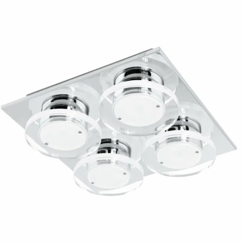Luminaires Eglo Applique ou plafonnier Eglo CISTERNO LED Chrome, 4 lumières* Éclairage Led