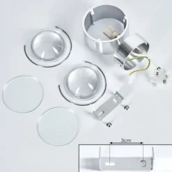 hofstein Applique Sapri Argenté, 1 lumière