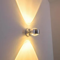 hofstein Applique Sapri Argenté, 1 lumière