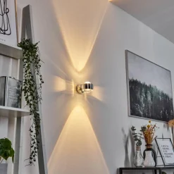 hofstein Applique Sapri Argenté, 1 lumière