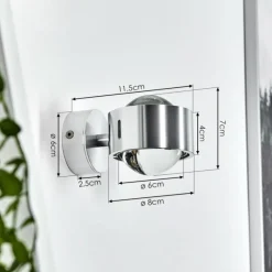 hofstein Applique Sapri Chrome brossé, 1 lumière