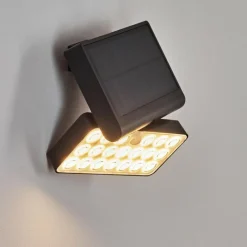 hofstein applique solaire Estampes LED Anthracite, 1 lumière, Détecteur de mouvement