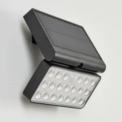 hofstein applique solaire Estampes LED Anthracite, 1 lumière, Détecteur de mouvement