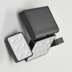hofstein applique solaire Estampes LED Anthracite, 1 lumière, Détecteur de mouvement