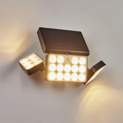 hofstein applique solaire Estampes LED Anthracite, 1 lumière, Détecteur de mouvement
