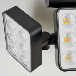 hofstein applique solaire Estampes LED Anthracite, 1 lumière, Détecteur de mouvement