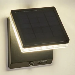 hofstein applique solaire Lonquimai LED Noir, 1 lumière, Détecteur de mouvement