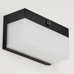 hofstein applique solaire Malalhue LED Noir, 1 lumière, Détecteur de mouvement