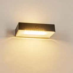hofstein applique solaire Seilhac LED Noir, 1 lumière, Détecteur de mouvement