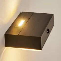 hofstein applique solaire Seilhac LED Noir, 1 lumière, Détecteur de mouvement
