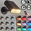 hofstein applique solaire Usmagama LED Noir, 1 lumière, Détecteur de mouvement
