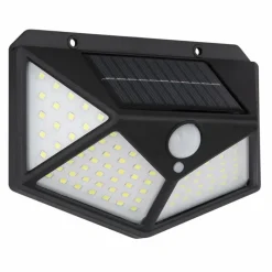 Luminaires Globo Lighting applique solaire Globo LED Noir, Transparent, 100 lumières, Détecteur de mouvement