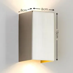hofstein Applique Tabera Acier brossé, 2 lumières
