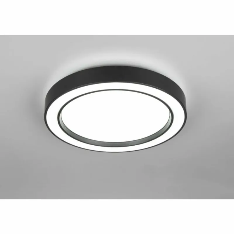 Luminaires Reality Arco Plafonnier LED Noir, 1 lumière, Télécommandes, Changeur de couleurs* Éclairage Led