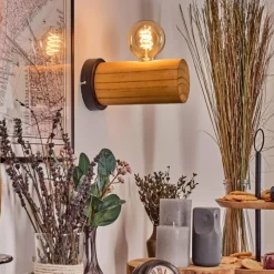 Luminaires Scandinaves-hofstein Argea Applique murale, Spot mural Écru, Noir, 1 lumière