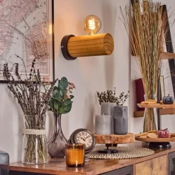 Luminaires Scandinaves-hofstein Argea Applique murale, Spot mural Écru, Noir, 1 lumière