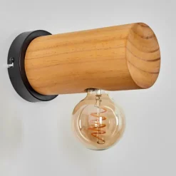 Luminaires Scandinaves-hofstein Argea Applique murale, Spot mural Écru, Noir, 1 lumière