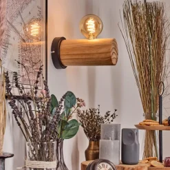 Luminaires Scandinaves-hofstein Argea Applique murale, Spot mural Écru, Noir, 1 lumière