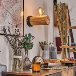 Luminaires Scandinaves-hofstein Argea Applique murale, Spot mural Écru, Noir, 1 lumière