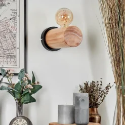 Luminaires Scandinaves-hofstein Argea Applique murale, Spot mural Écru, Noir, 1 lumière