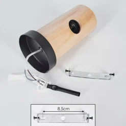 Luminaires Scandinaves-hofstein Argea Applique murale, Spot mural Écru, Noir, 1 lumière