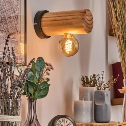 Luminaires Scandinaves-hofstein Argea Applique murale, Spot mural Écru, Noir, 1 lumière