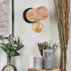 Luminaires Scandinaves-hofstein Argea Applique murale, Spot mural Écru, Noir, 1 lumière