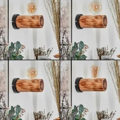 Luminaires Scandinaves-hofstein Argea Applique murale, Spot mural Brun foncé, Écru, Noir, 1 lumière