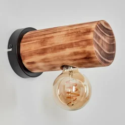 Luminaires Scandinaves-hofstein Argea Applique murale, Spot mural Brun foncé, Écru, Noir, 1 lumière