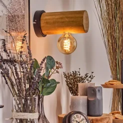 Lampes Industrielles-hofstein Argea Applique murale, Spot mural Brun, Écru, Noir, 1 lumière