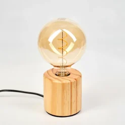 Luminaires Scandinaves-hofstein Argea Lampe à poser Écru, Noir, 1 lumière