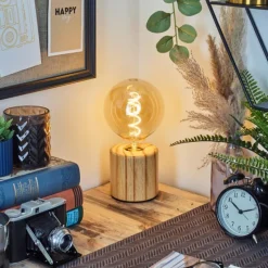 Luminaires Scandinaves-hofstein Argea Lampe à poser Écru, Noir, 1 lumière