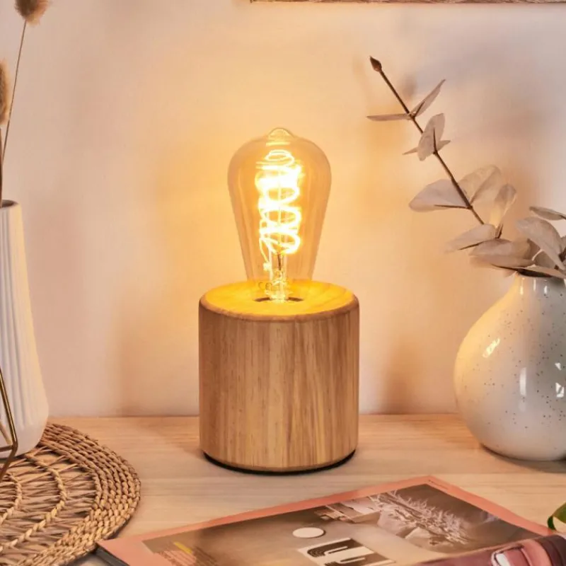 Luminaires Scandinaves-hofstein Argea Lampe de bureau, Lampe à poser Écru, Noir, 1 lumière