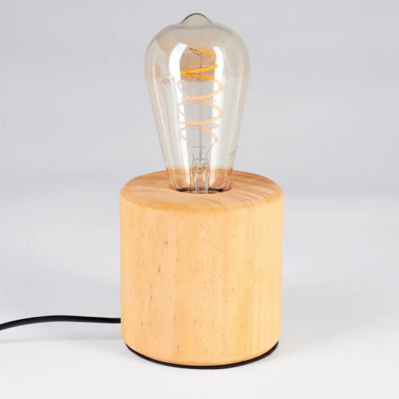 Luminaires Scandinaves-hofstein Argea Lampe de bureau, Lampe à poser Écru, Noir, 1 lumière