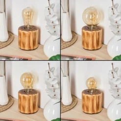 Luminaires Scandinaves-hofstein Argea Lampe de bureau, Lampe à poser Écru, Noir, 1 lumière